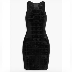 NWT Authentic Women’s Givenchy Black Jacquard Logo knit mini dress size small
